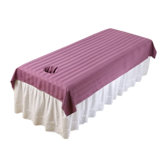 Vaveren Salon Couch Sheet Decorative Washable Beauty Bed Cover for Beauty Hotel Home Purple