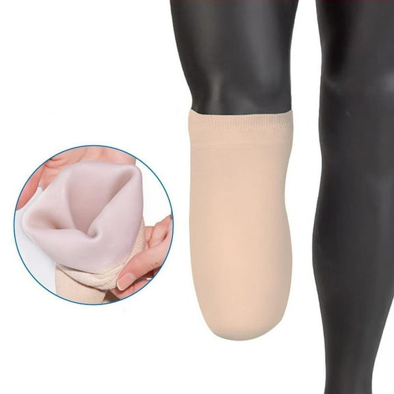Vaveren Skin Tone Prosthetic Sock Portable Elastic Protect Amputee Sock for Women L L