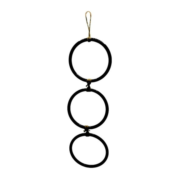 Vaveren Snake Climbing Enrichment Rings Habitat Reptile Tank Accessories Black