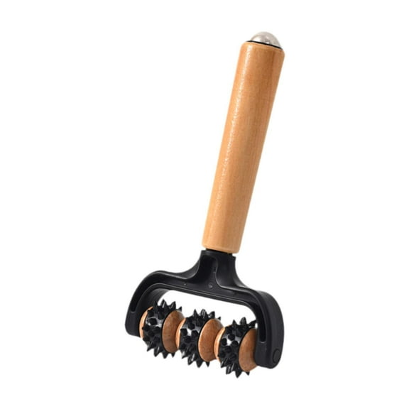 Vaveren T Shape Massager Compact Multi Functional Body Roller for Neck Body Shoulder black