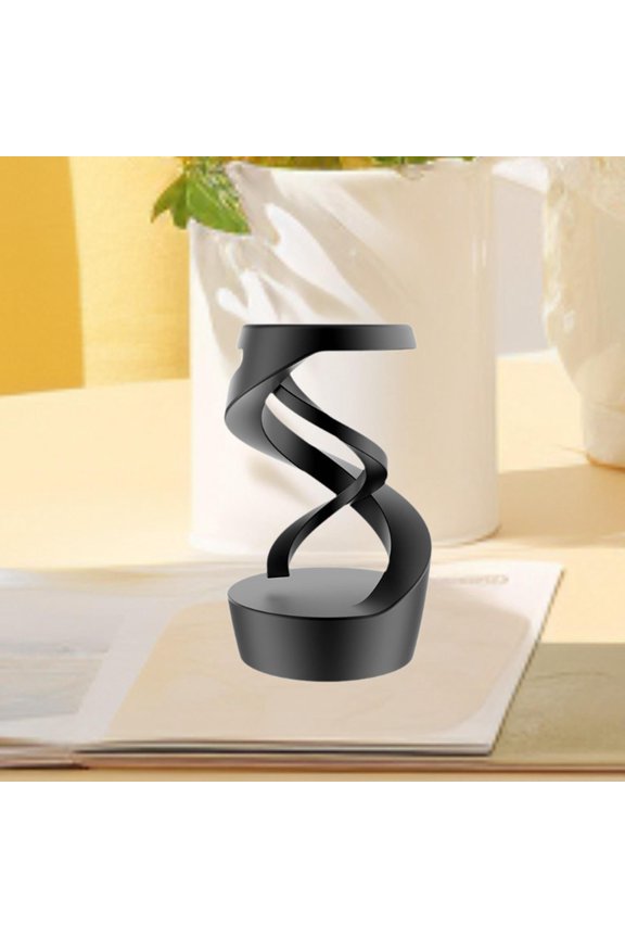 Toy Desktop Suspended Gyroscope for Keeping Focus for Adults Gift Tabletop Decoration Aluminum Alloy Levitating Ball black