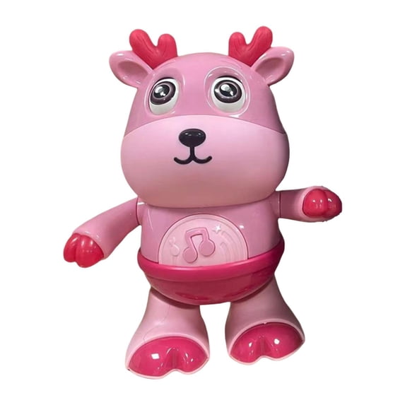 Vaveren Walking Toy Early Learning Toy Sensory Toy Baby Toy for Kids Baby Girls Boys Deer PInk