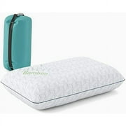 Vaverto Camping Pillow - Travel Pillow -Backpacking, Airplane, Small Pillow - Car Pillow for Sleeping with Compressible- Medium Firm Memory Foam Breathable Bamboo and Machine Washable Cover (19x13)