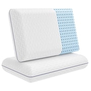 Vaverto Memory Foam Pillows - Cooling Firm Pillow - Standard Size 2-Pack