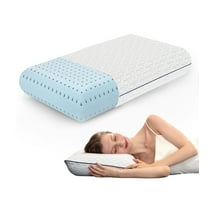 Vaverto Gel Memory Foam Pillow -Standard Size - Ventilated, Premium Bed Pillow with Washable and Bamboo Pillow Cover, Cooling, Orthopedic Sleeping, Side and Back Sleepers - Dorm Room Essentials