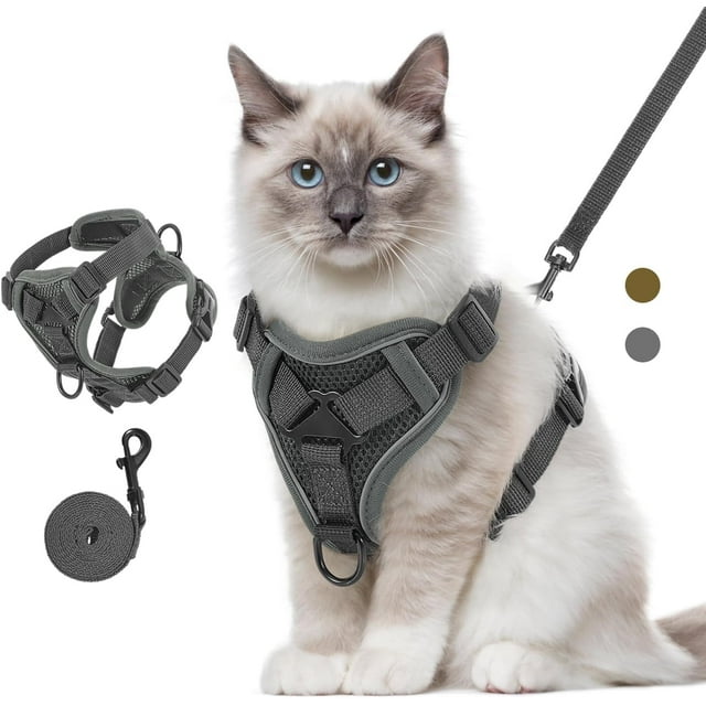 VavoPaw Cat Harness and Leash Set for Walking, Adjustable Kitten Vest