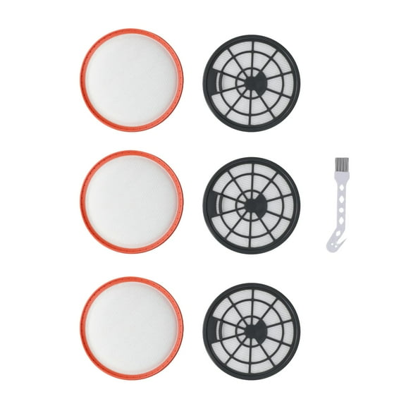 Vax Air Compact Series Vacuum Filters - 3 Pack Type 95 Pre & Post Motor Replacement Kit For C85-P5-Be C86-E2-Pe C88-Am-Be Models (Black/Red/White)