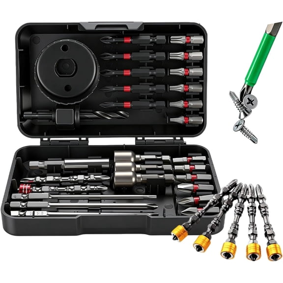 Vaxapack, Vaxanut Driver Set, 27-Piece Screwdriver Bit Set, Impact-Grade PH/Torx/Hex Bits, Magnetic & Anti-Slip Tips, 1/4inch Driver Bit Replacement for Electric Screwdriver Drilling (Black)