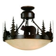 thumbnail image 1 of Vaxcel 18.5-in W Bronze Rustic Bowl Semi Flush Mount Ceiling Light, 1 of 2