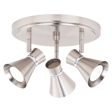 Alto 4 Light LED Matte Black with Gold Satin Brass Accents Mid-Century ...