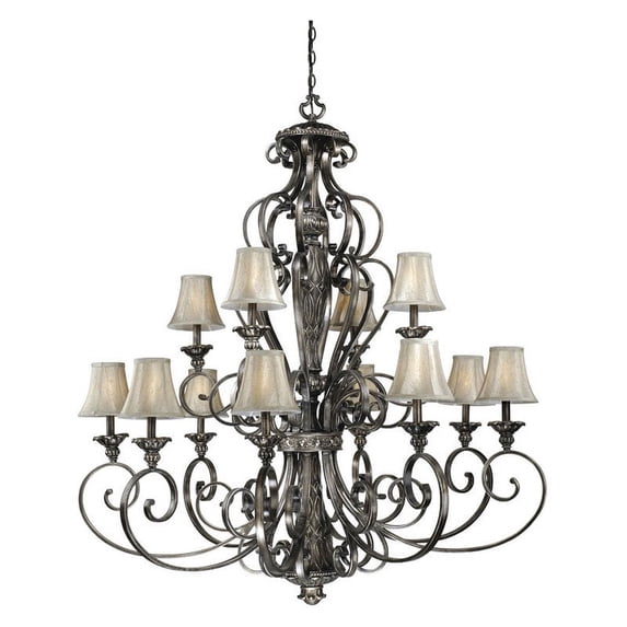 BELLAGIO CHANDELIER FOYER VAXCEL LIGHTING FIXTURE PARISIAN BRONZE BG-CHS012PZ