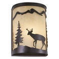 thumbnail image 1 of Vaxcel Bryce 1 Light Bronze Rustic Deer Tree Indoor Outdoor Flush Wall Sconce, 1 of 10