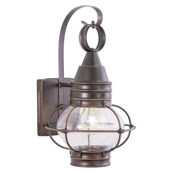 Vaxcel Chatham 1 Light Bronze Coastal Outdoor Wall Lantern Clear Glass
