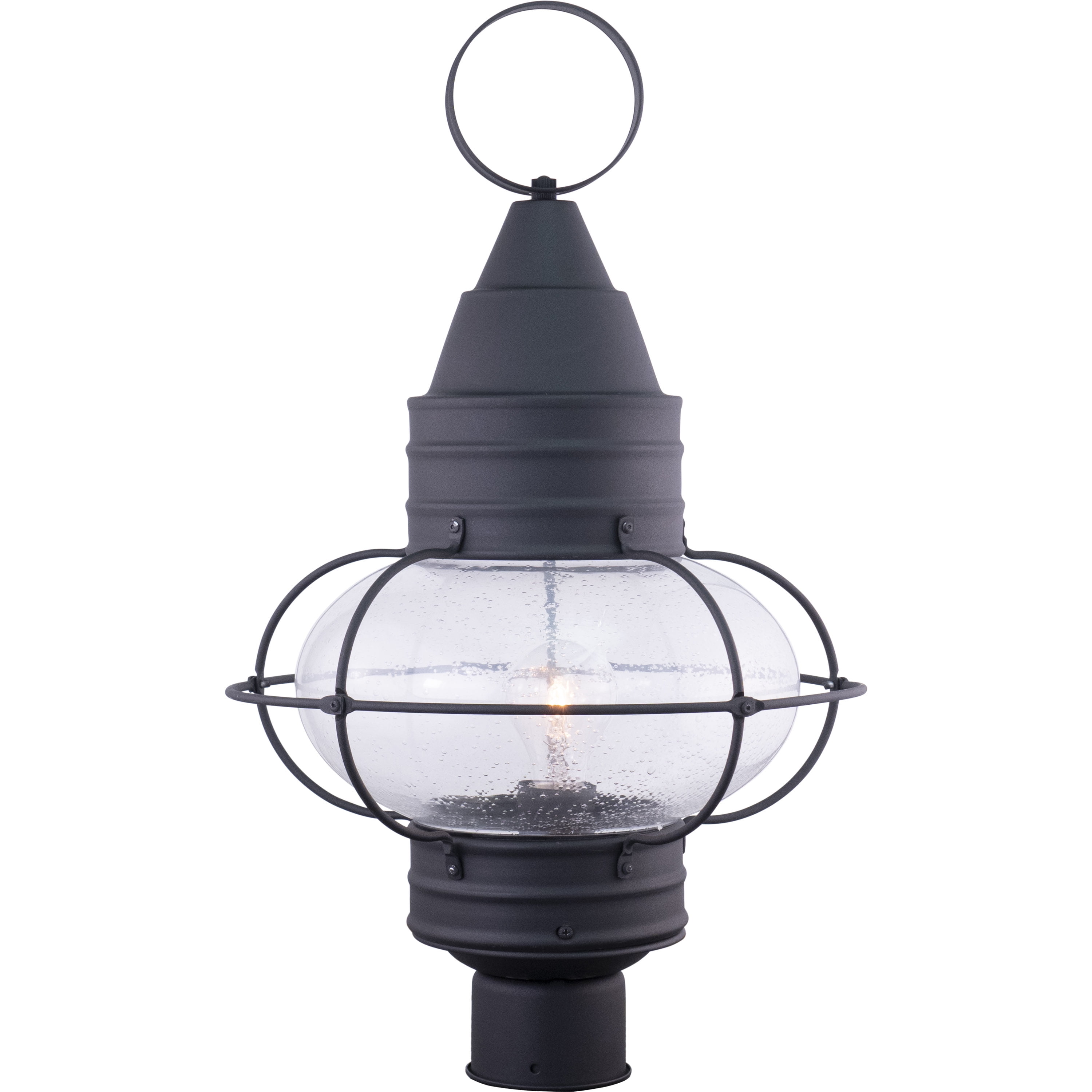 Chatham Textured Black Steel Outdoor Post Light 13"