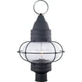 thumbnail image 1 of Vaxcel Chatham 1L Black Coastal Outdoor Globe Post Light Clear Glass, 1 of 6