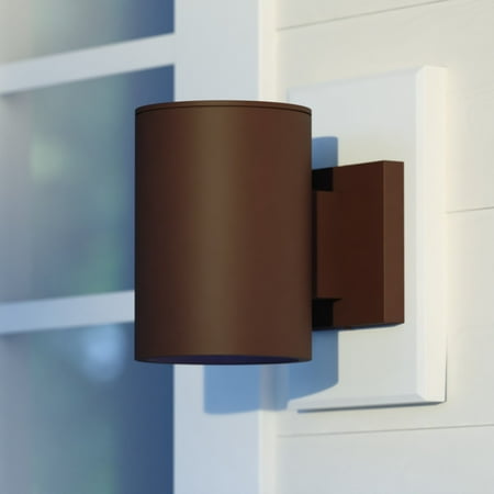 Chiasso Aluminum 1 Light Bronze Dark Sky Cylinder Outdoor Wall Lantern