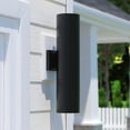 thumbnail image 1 of Chiasso Aluminum 2 Light Black Contemporary Outdoor Tube Wall Light, 1 of 13
