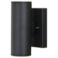 thumbnail image 1 of Vaxcel Chiasso Aluminum 2 Light LED Black Outdoor Wall Lantern Clear Glass, 1 of 5