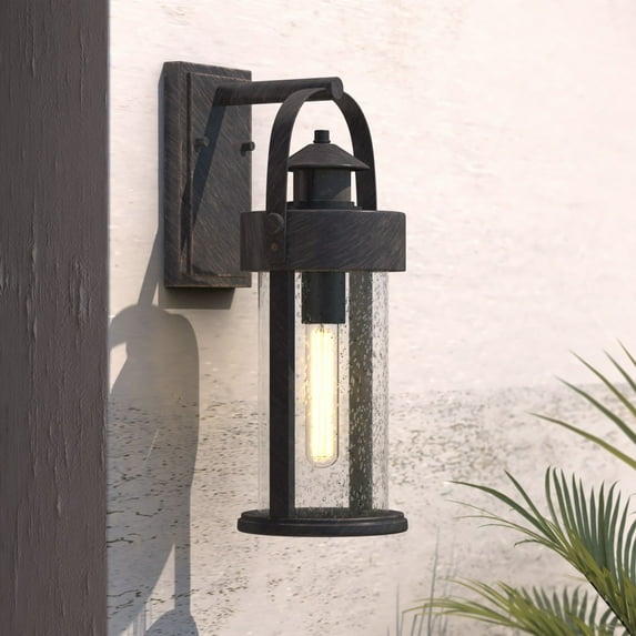 Cumberland Motion Sensor Dusk to Dawn Outdoor Wall Light Rust Iron