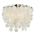 thumbnail image 1 of Vaxcel Elsa 16-in W Satin Nickel Capiz Shell Coastal Flush Mount Ceiling Light Fixture, 1 of 4