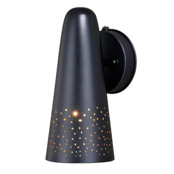 Vaxcel Ephraim 1 Light Dusk to Dawn Black Light Effect Cone Outdoor Wall Lantern