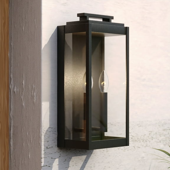 Vaxcel - Hampton - 2 Light Outdoor Wall Mount In Contemporary Style-15.5 Inches