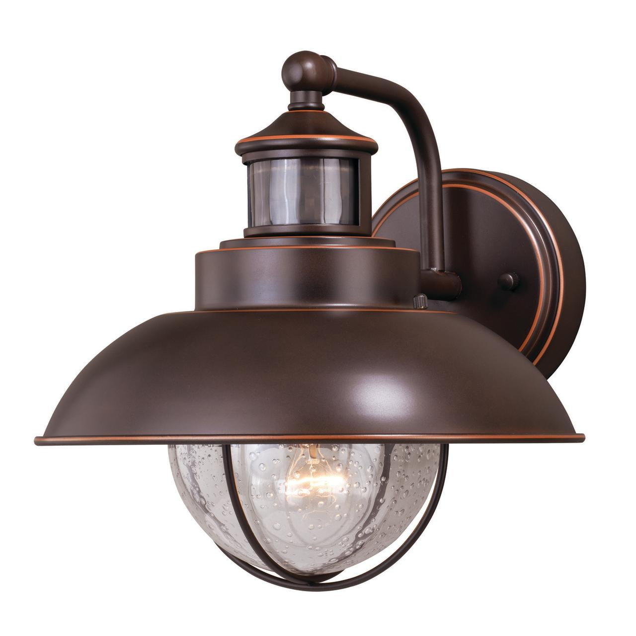 Burnished Bronze Nautical-Style Dimmable Wall Sconce