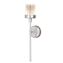Vaxcel International  4 in. Levanto LED Outdoor Wall Light Painted - Satin Nickel