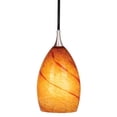 thumbnail image 1 of Vaxcel International  Milano 4-1/4 in. Mini Pendant With Lava Swirl Glass - Satin Nickel, 1 of 1