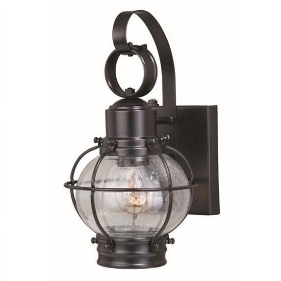 Vaxcel International T0279 6.5 in. Chatham Outdoor Brass Wall Light, Oil Burnished Bronze