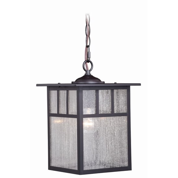 Vaxcel International T0438 9 in. Mission Outdoor Pendant in Oil Burnished Bronze