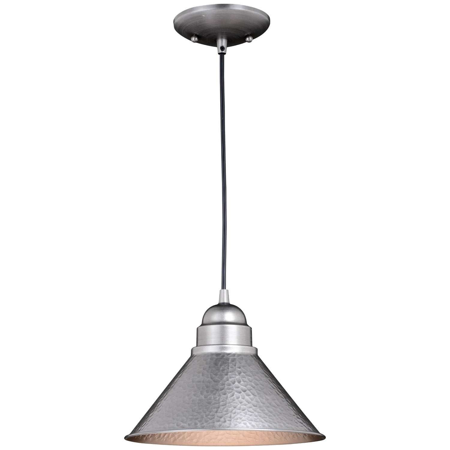 Aged Iron and Gold Farmhouse 10" Outdoor Pendant Light