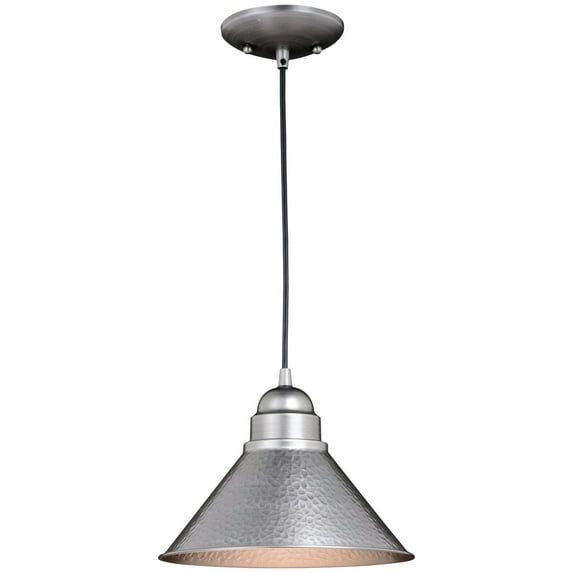 Vaxcel International T0493 10 in. Outland Outdoor Pendant in Light Brushed Pewter