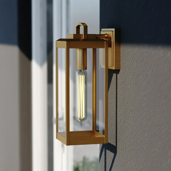 Vaxcel International T0628 5 in. Kinzie Outdoor Wall Light, Vintage Brass
