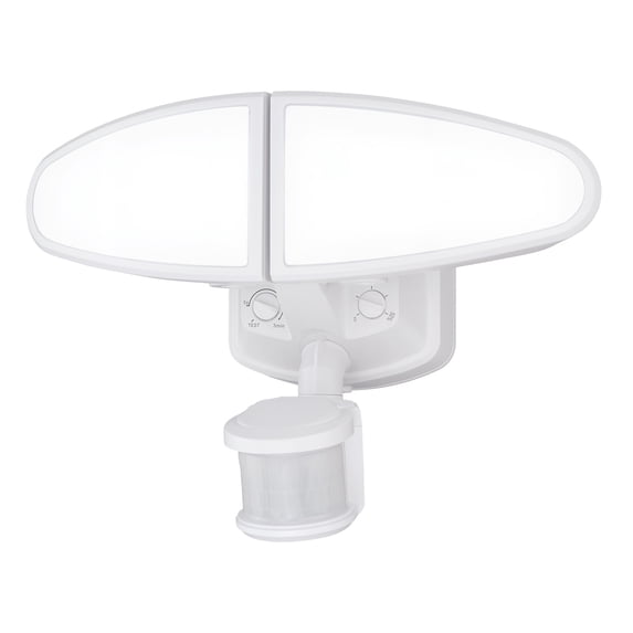 Vaxcel Kappa White 2L LED Motion Sensor Dusk to Dawn Outdoor Security Flood Light