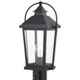 thumbnail image 1 of Vaxcel Lexington 1 Light Dusk to Dawn Black Outdoor Post Lamp Clear Glass, 1 of 5