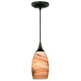 thumbnail image 1 of Milano Bronze Mini Pendant Ceiling Light Amber Swirl Glass, 1 of 9