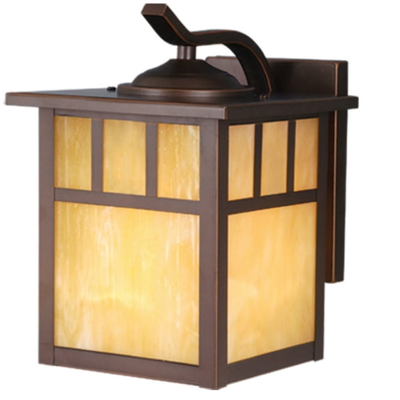 Vaxcel - Mission 1-Light Outdoor Wall Sconce in Mission and Lantern Style 9.5