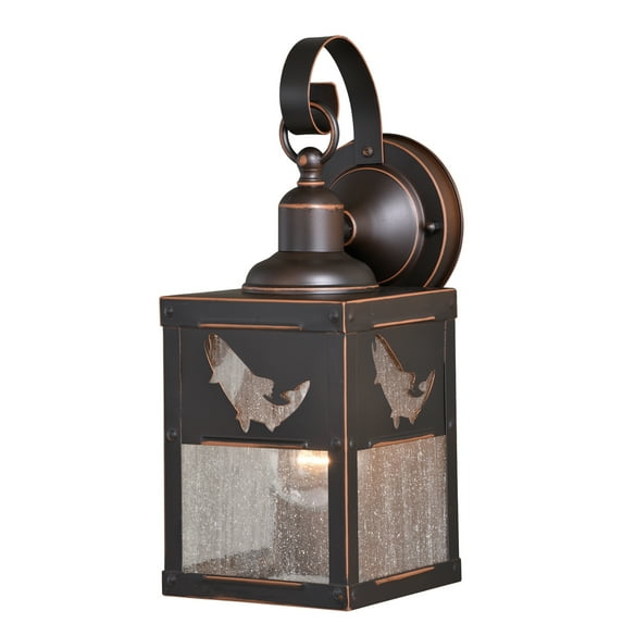 Vaxcel Missoula 5-in Fish Outdoor Wall Light Burnished Bronze