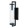 thumbnail image 1 of Vaxcel Morgan Park 20-in H 1 Light Black Dusk to Dawn Contemporary Outdoor Wall Lantern Clear Glass, 1 of 5