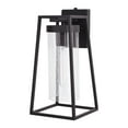 thumbnail image 1 of Vaxcel Nash Black Outdoor Modern Wall Lantern, Dusk to Dawn Photocell, 1-Light Wall Lamp Sconce with Clear Seeded Glass-Size:7.5, 1 of 8