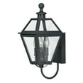 thumbnail image 1 of Vaxcel Nottingham 3 Light Black Empire Outdoor Wall Lantern Clear Glass, 1 of 6