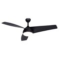 thumbnail image 1 of Vaxcel Odell Black Contemporary Propeller Ceiling Fan with Integrated LED Light Kit and Remote, 1 of 10