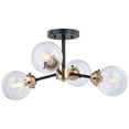 thumbnail image 1 of Vaxcel Orbit 20-in W Bronze Gold Industrial Sputnik Semi Flush Mount Ceiling Light Clear Glass, 1 of 3