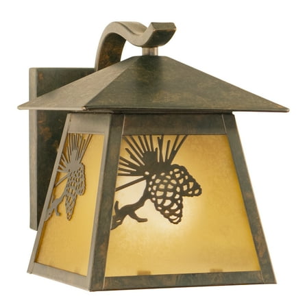Vaxcel - Whitebark 1-Light Outdoor Wall Sconce in Rustic and Lantern Style 8