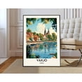 thumbnail image 1 of Vaxjo Sweden City Map Wall Art Travel Decor Photo Print, Stretched Canvas 8x10in, 1 of 4