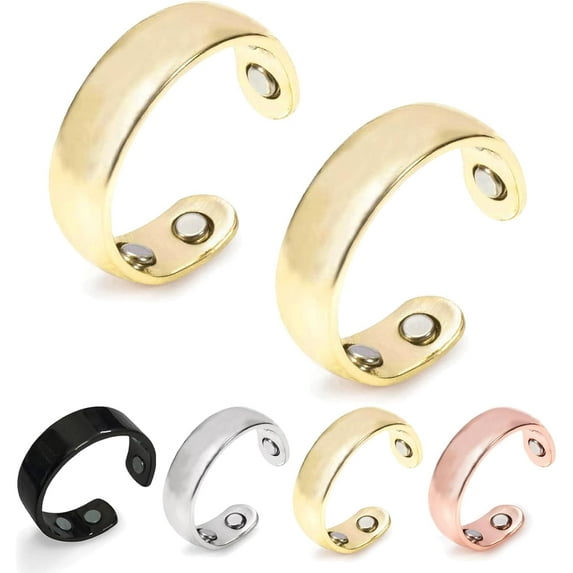 Vayro Ring for Women , Adjustable Magnetic Rings for Women, Stainless Steel Vitality Ring for Anxiety Relief, Energy Balance & Improved Sleep , Water-Resistant Unisex Design