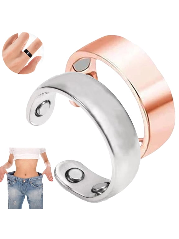 Ring for Women & Men: 4-Strong Magnet Adjustable Wellness Ring - Lightweight, Water-Resistant & Size-Fit Design