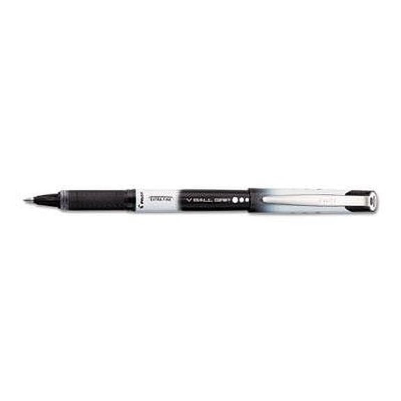Vball Grip Liquid Ink Roller Ball Stick Pen, .5Mm, Black Ink, 12/Pack, Total 2 Packs