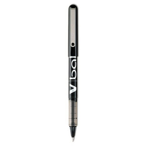 Vball Liquid Ink Roller Ball Pen, Stick, Extra-Fine 0.5 Mm, Black Ink, Black Barrel, Dozen | Bundle of 10 Dozen
